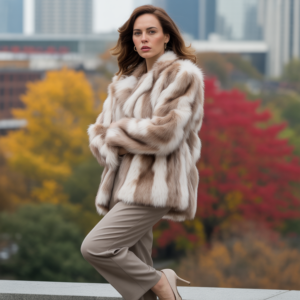 20 Ideas for Cozy and Stylish Trending Fall Outfits to Try Now 13 Faux Fur Coats with Tailored Pants