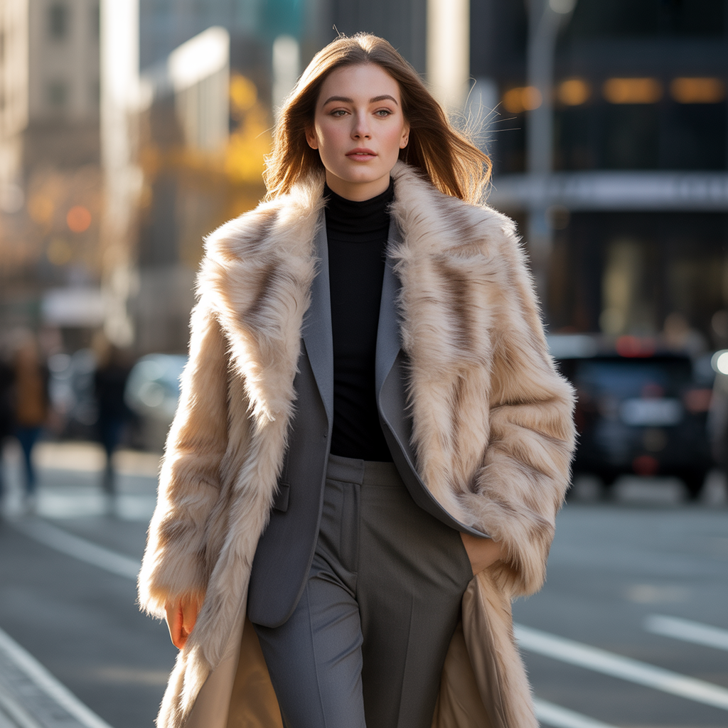 20 Ideas for Aesthetic Fall Outfits to Stay Cozy and Stylish 19 Faux Fur Coats