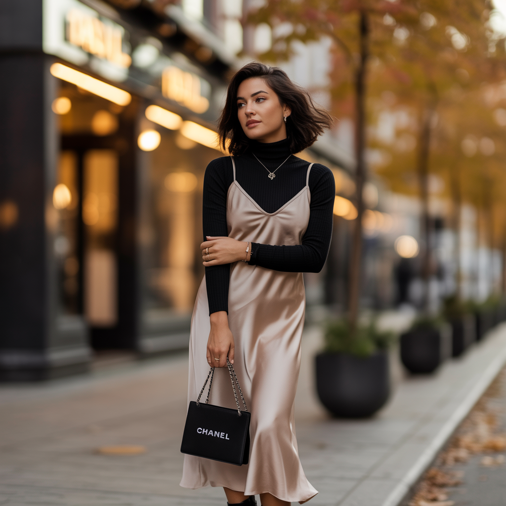 20 Ideas for Aesthetic Fall Outfits to Stay Cozy and Stylish 2 Layered Turtlenecks