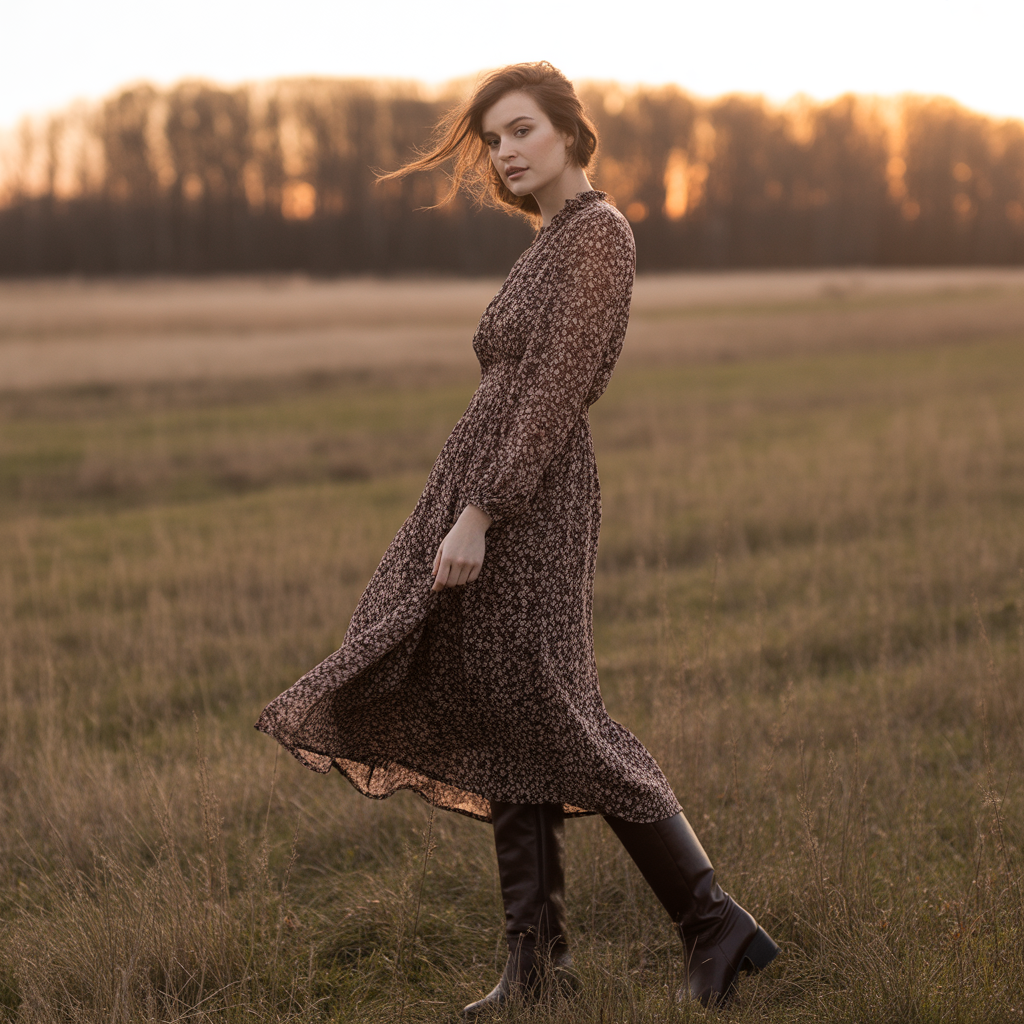 20 Ideas for Aesthetic Fall Outfits to Stay Cozy and Stylish 15 Long Sleeve Midi Dresses