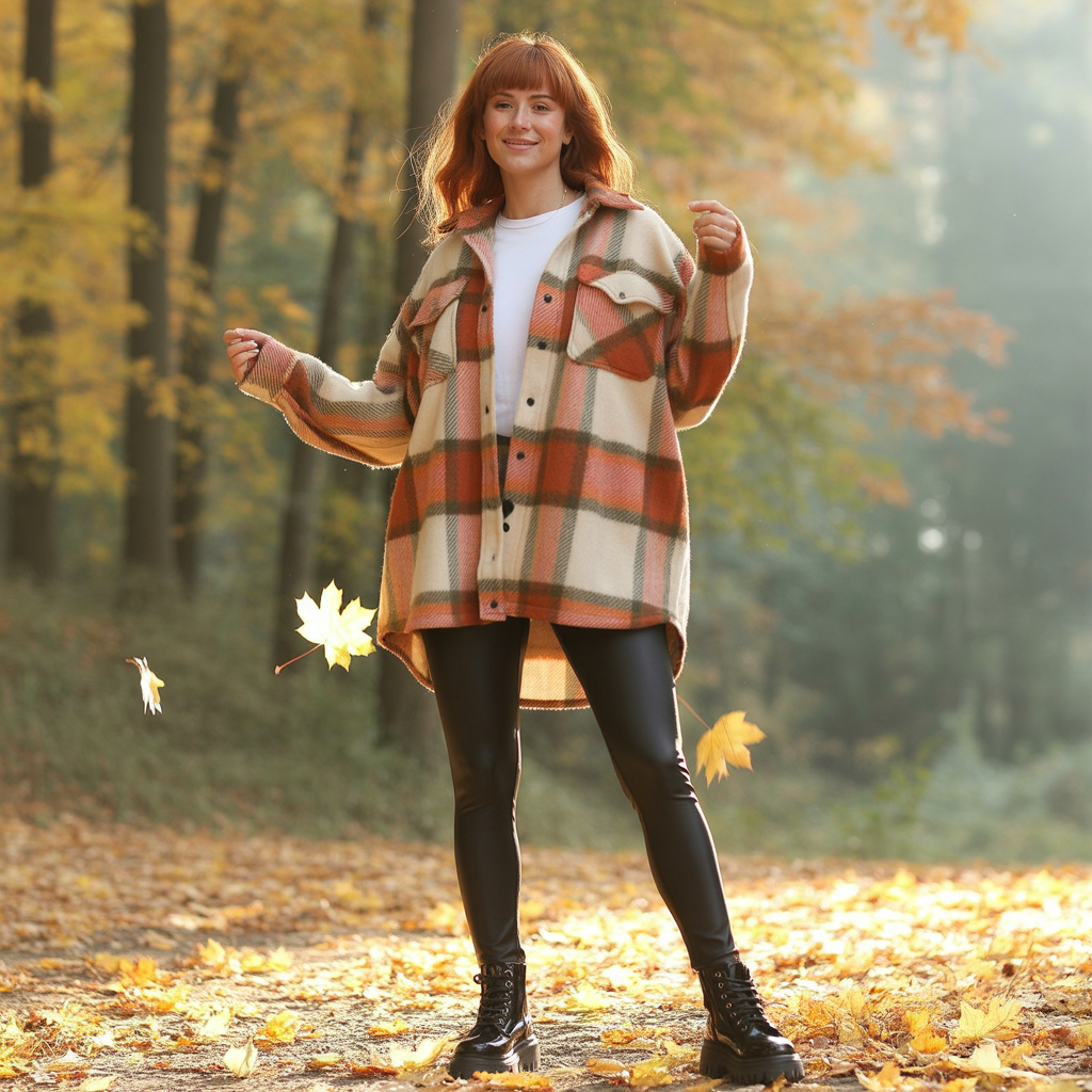 20 Ideas for Cozy and Stylish Trending Fall Outfits to Try Now 15 Shackets with Leggings