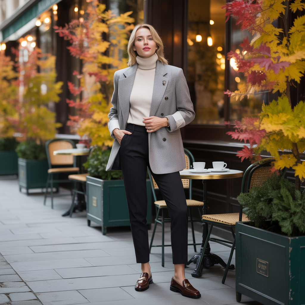 Turtlenecks with Layered Blazers