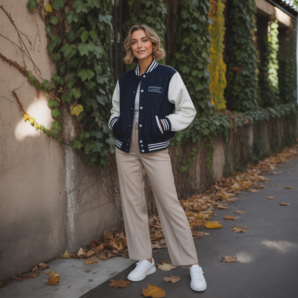 Varsity Jackets with Tailored Pants