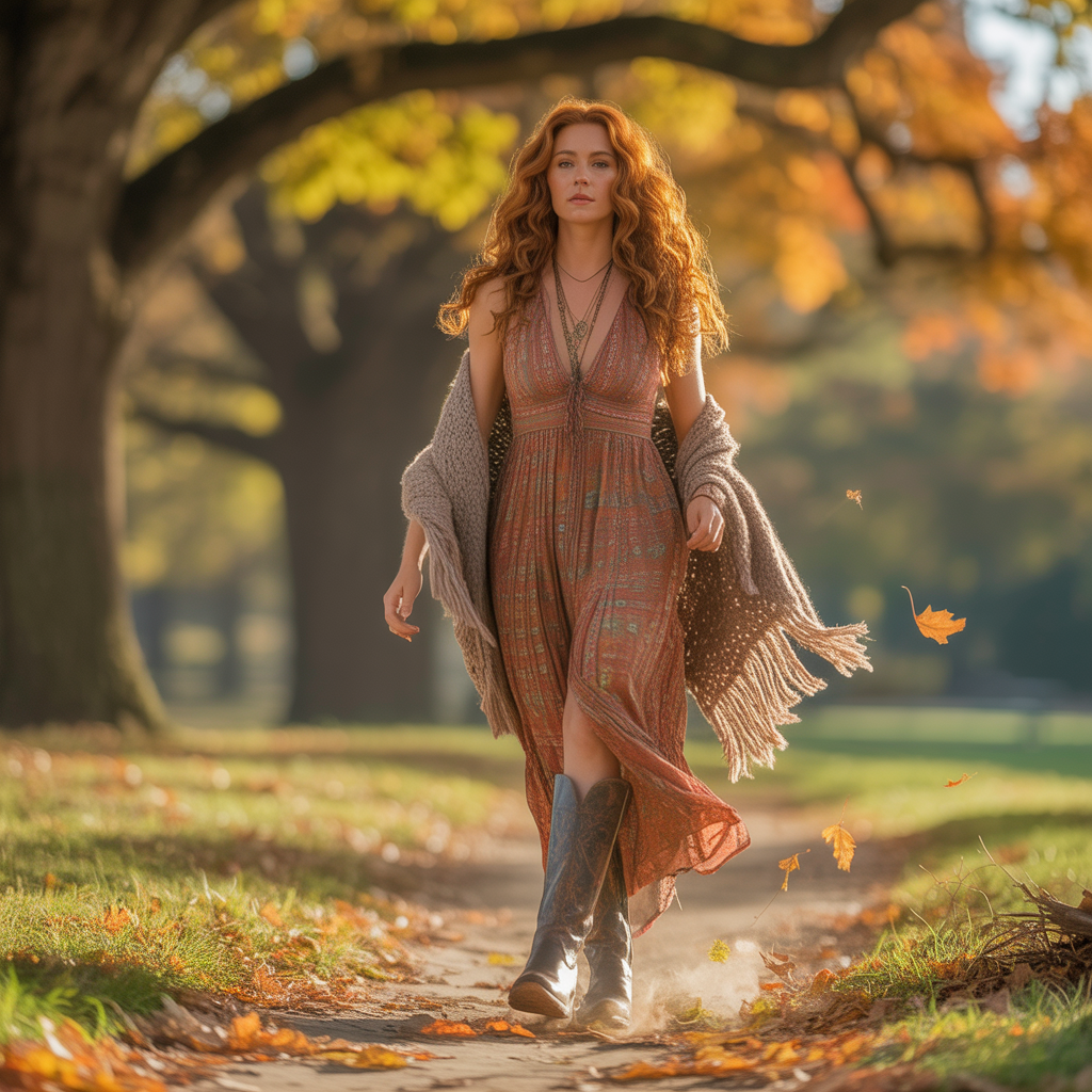 Flowing Maxi Dresses with Boots