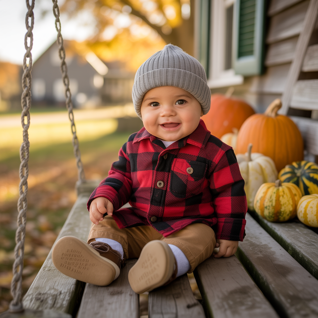 Baby Boy Fall Outfits: 25 Cozy and Stylish Ideas 7 Flannel Shirts with Knit Hats