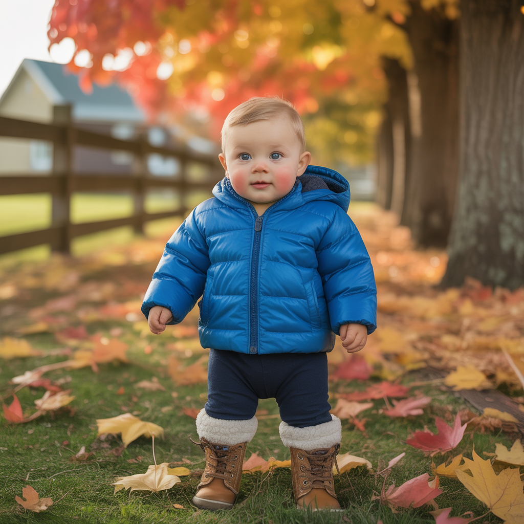 Baby Boy Fall Outfits: 25 Cozy and Stylish Ideas 19 Puffer Jackets with Cozy Leggings