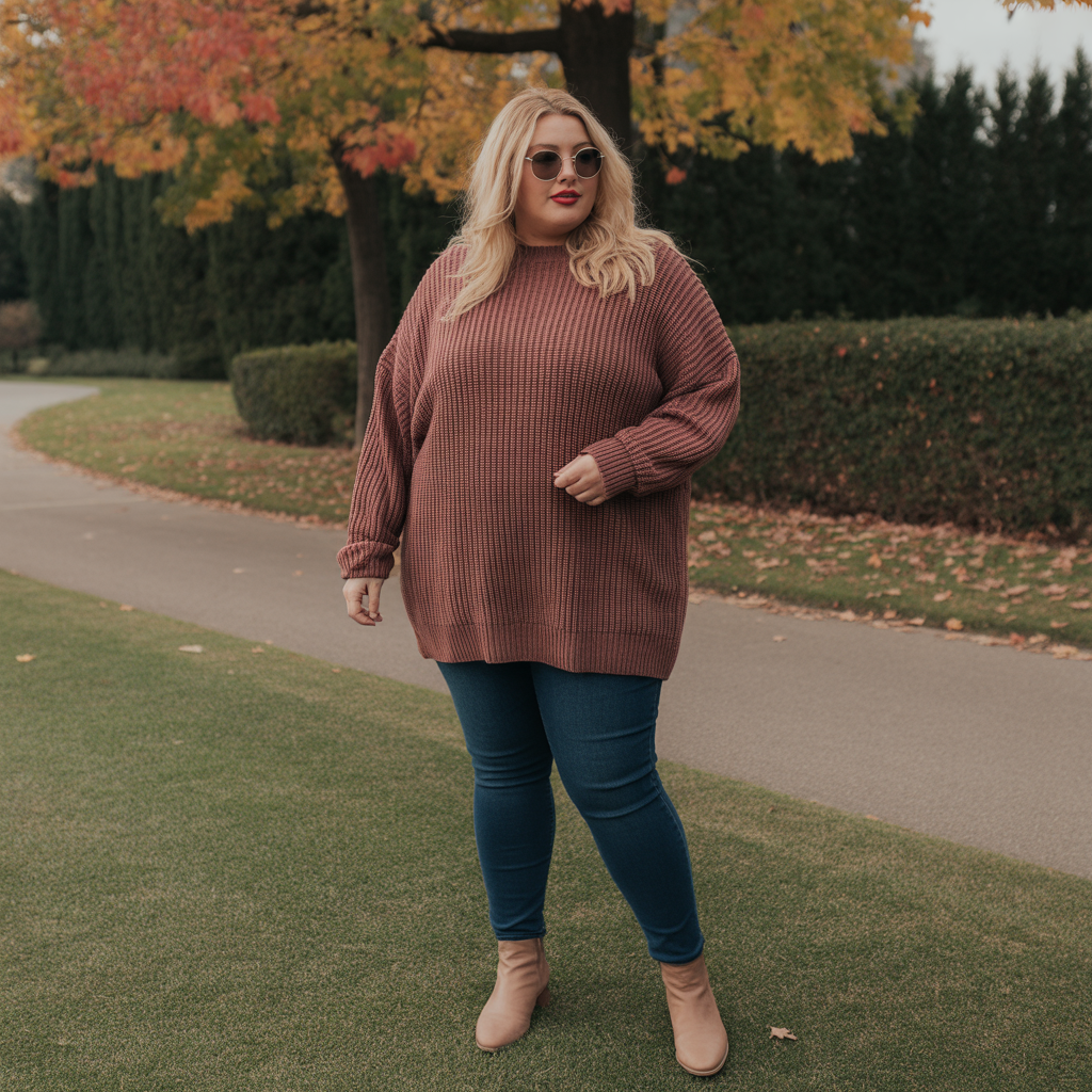 15 Best Plus Size Fall Outfits to Wear This Season 1 Cozy Knit Sweaters