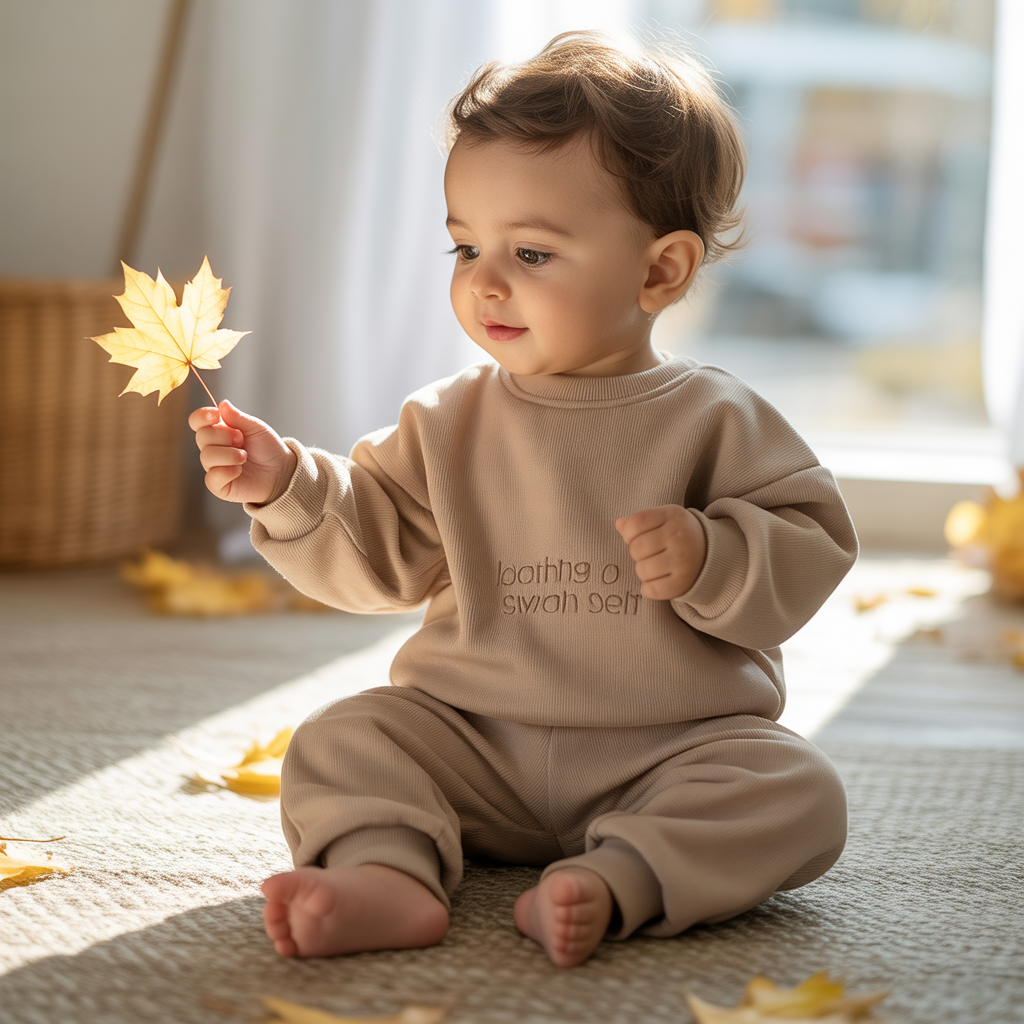 Baby Boy Fall Outfits: 25 Cozy and Stylish Ideas 11 Sweat Sets in Neutral Shades