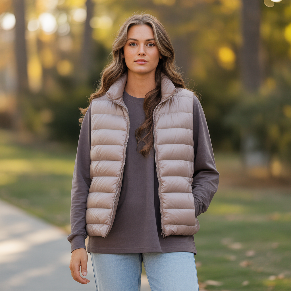 Casual Fall Outfits: 18 Cozy, Stylish, and Easy to Wear Ideas 7 Puffer Vests with Long-Sleeve Tees