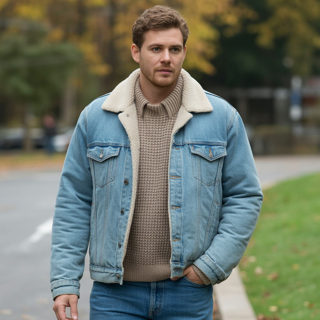 Denim Jackets with Shearling