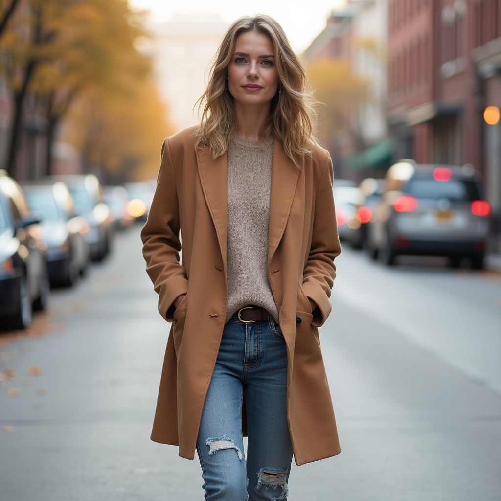 Oversized Blazers with Vintage Denim