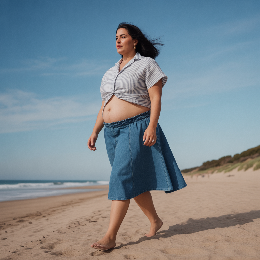 A-Line Skirts with Untucked Tops