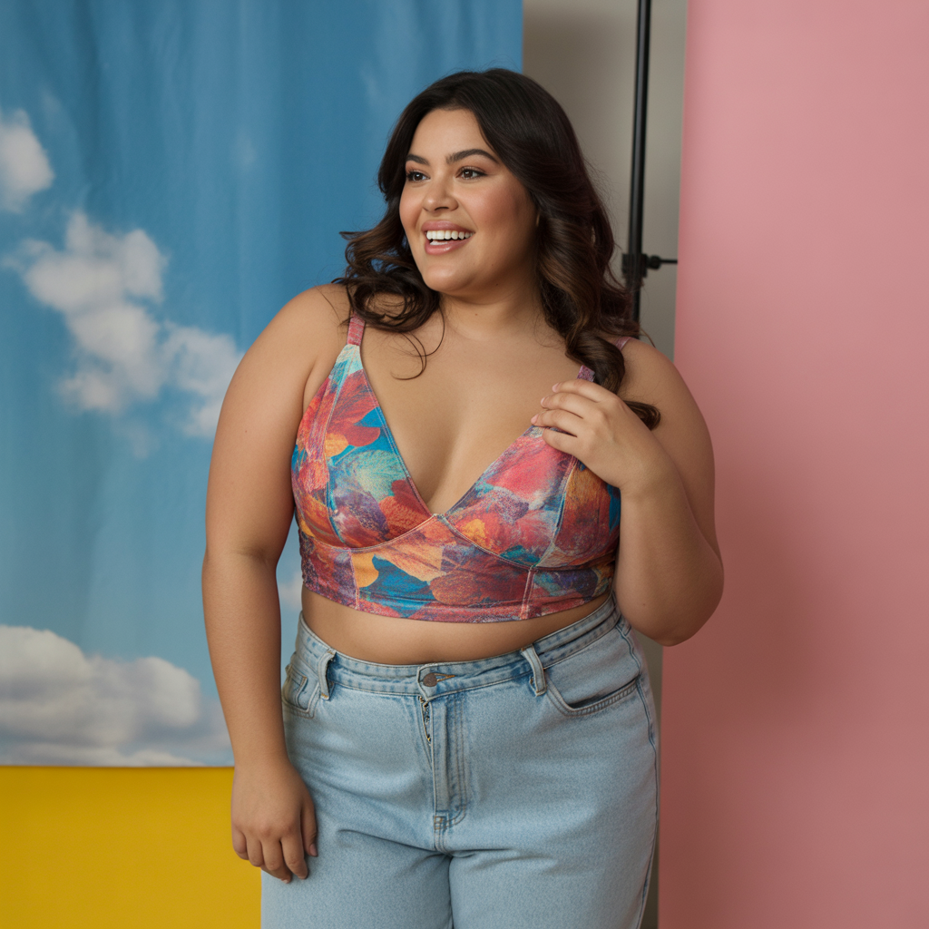 18 Best Plus Size Lingerie Outfit Ideas to Flatter Every Curve 9 Bralette and Jeans Combo