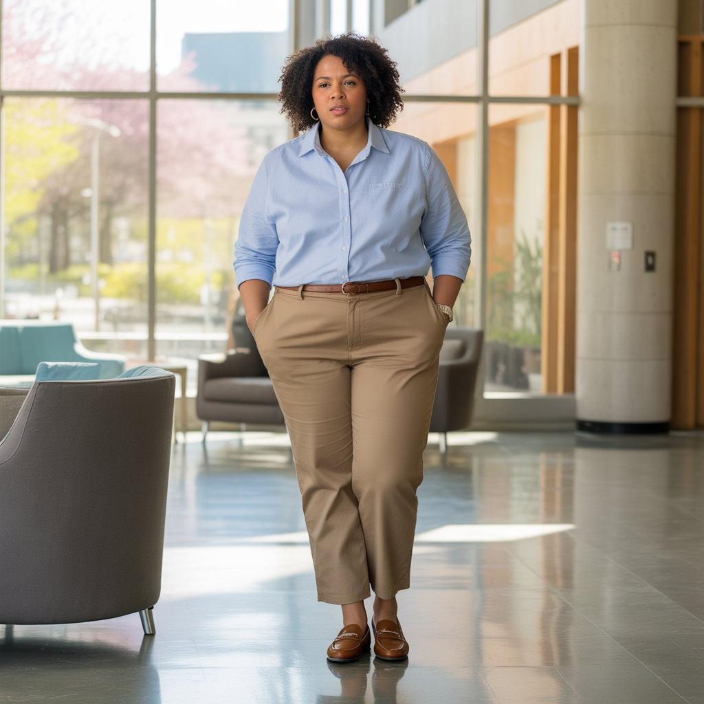 18 Best Plus Size Masc Outfit Ideas for Every Occasion 6 Business Casual with Chinos