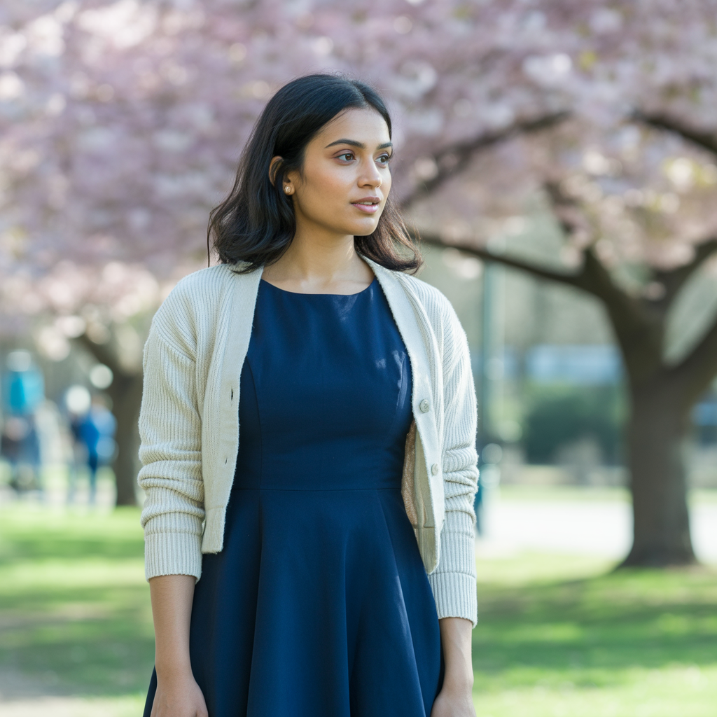 Cardigan with Sheath Dress