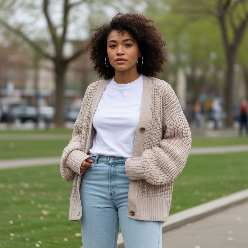 20 Best Casual Outfit Ideas for Effortless Everyday Style 10 Cardigan with Straight-Leg Jeans
