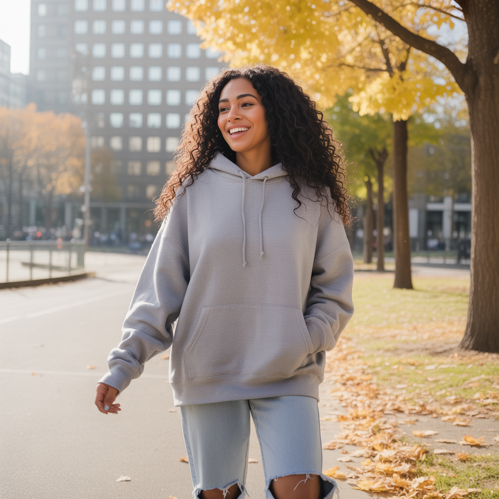 18 Best College Outfit Ideas Aesthetic for Stylish Students 1 Casual Oversized Hoodie and Jeans