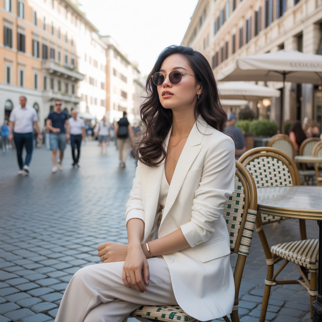 Classic Blazer with Tailored Pants
