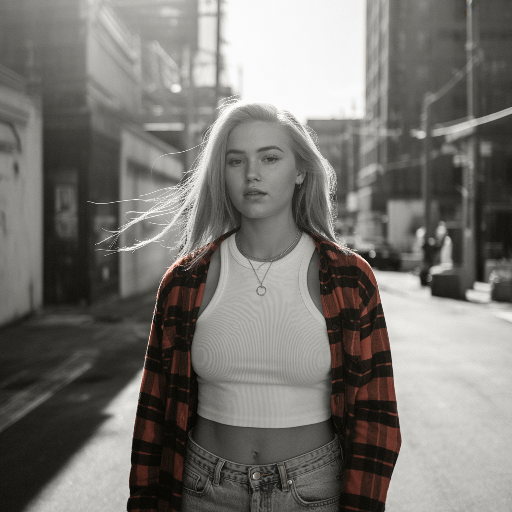 15 Best Baddie Outfit Ideas Casual and Stylish for Everyday Wear 12 Flannel Shirt With Crop Top and Jeans