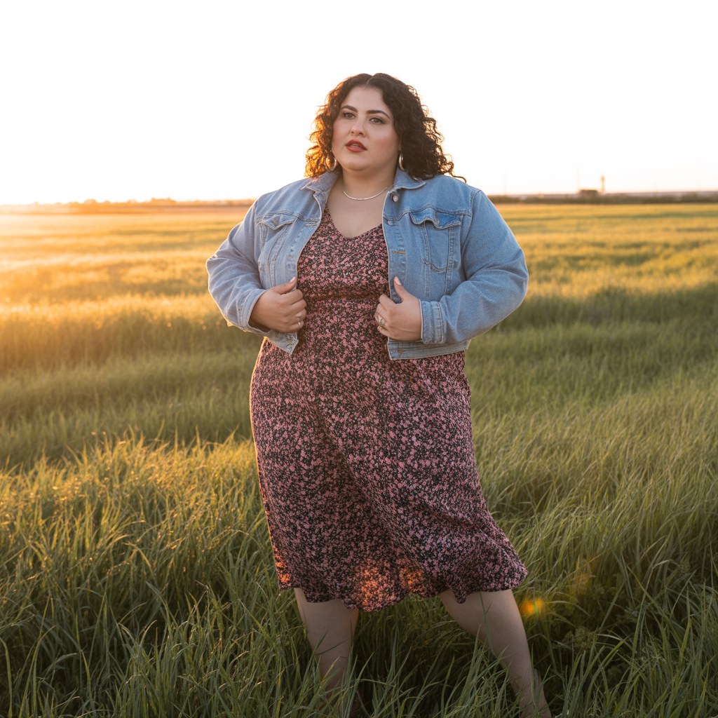18 Best Plus Size Country Concert Outfit Ideas for Every Season 14 Floral Dresses with Denim Jackets