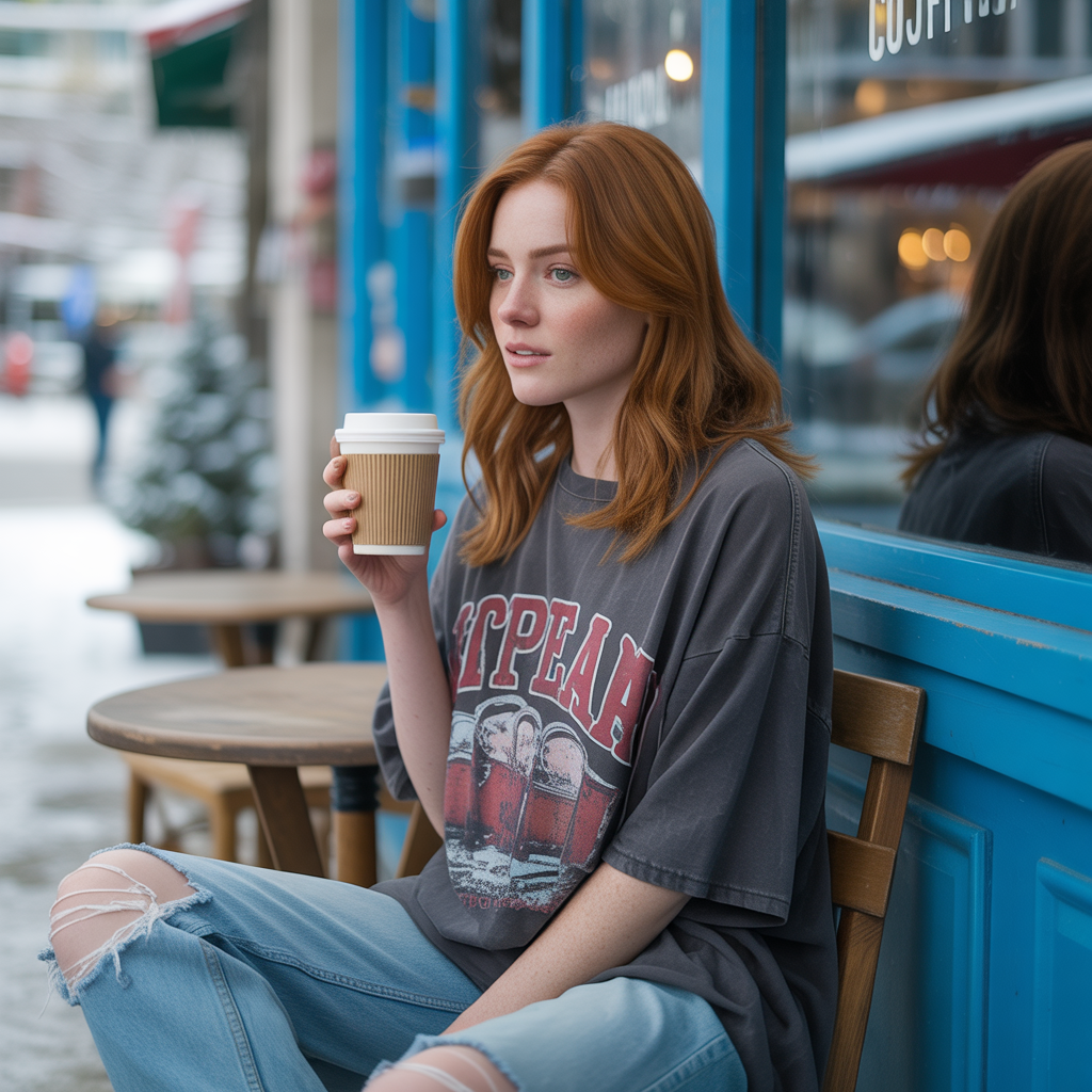 15 Best Baddie Outfit Ideas Casual and Stylish for Everyday Wear 6 Graphic Tee and Distressed Jeans