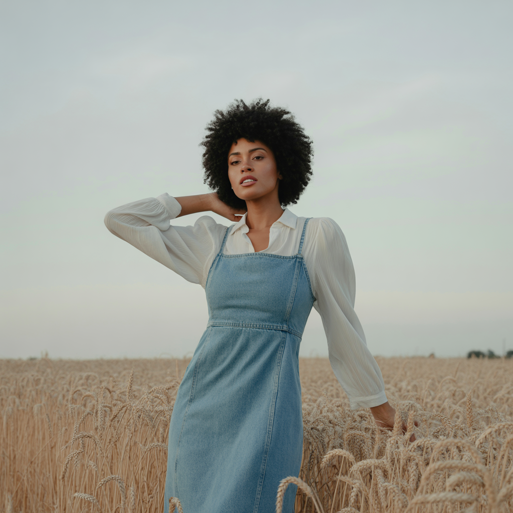 Layered Blouse with Sleeveless Dress