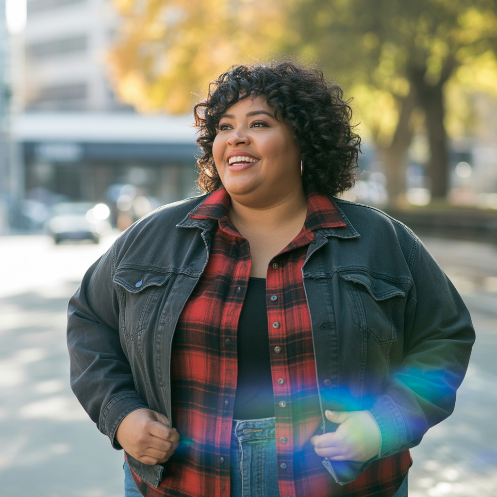 18 Best Plus Size Masc Outfit Ideas for Every Occasion 5 Layered Flannel and Denim