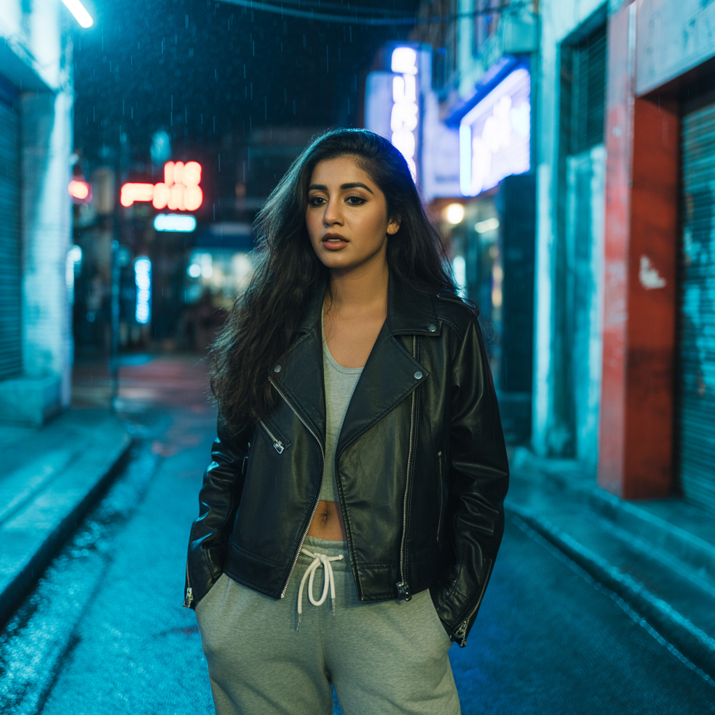 15 Best Baddie Outfit Ideas Casual and Stylish for Everyday Wear 10 Leather Jacket With Jogger Set