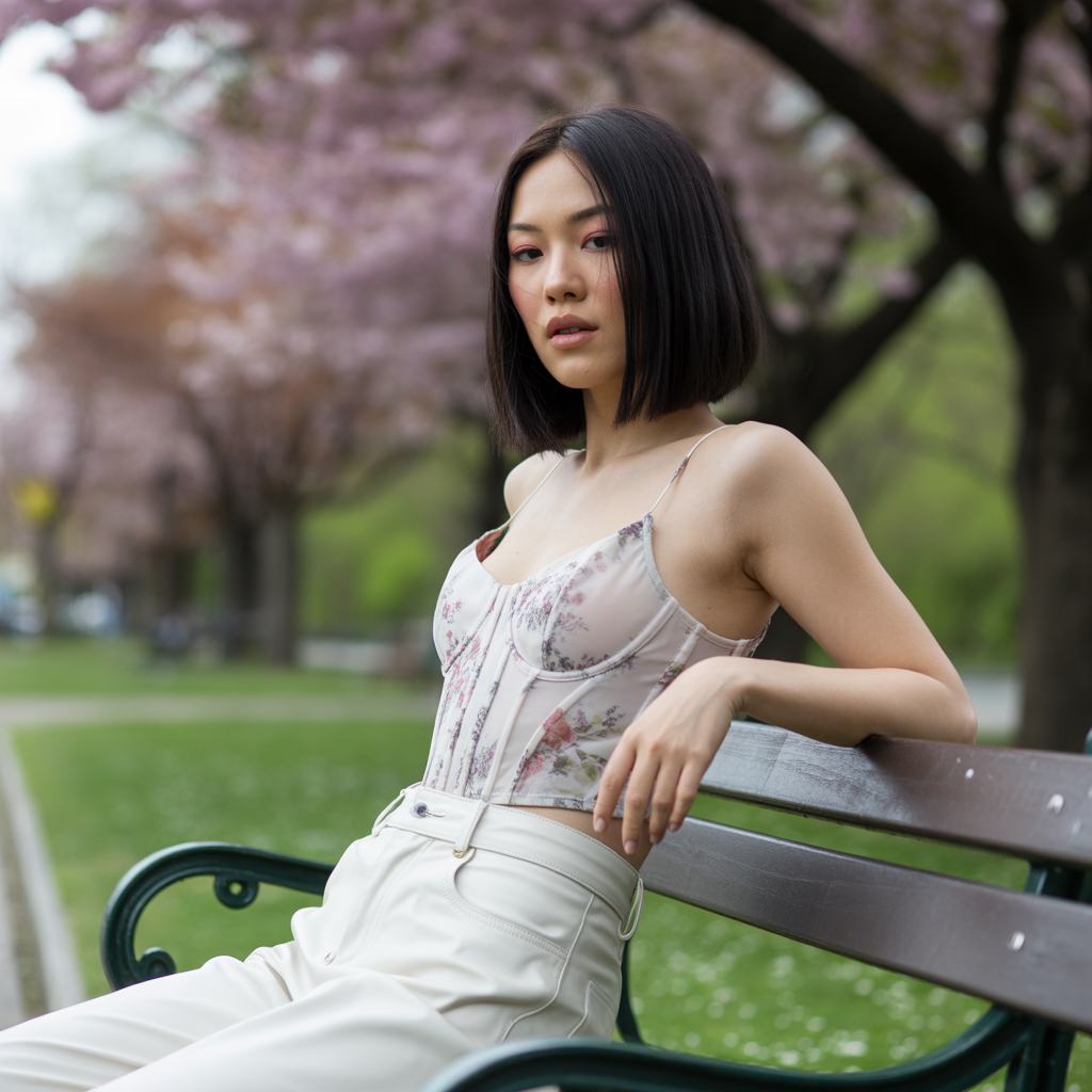 Leather Pants and Corset Top