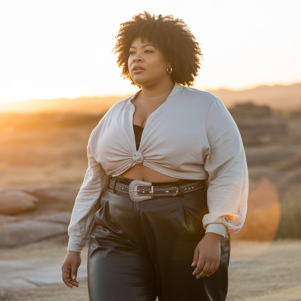 18 Best Plus Size Country Concert Outfit Ideas for Every Season 8 Leather Pants with a Western Belt