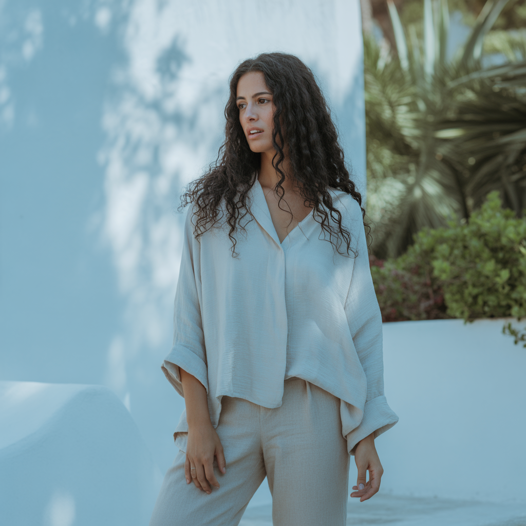 Linen Pants with Flowy Top