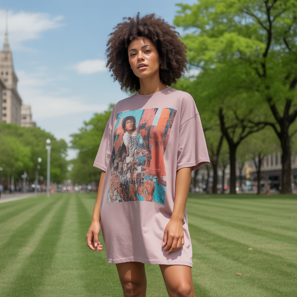 Oversized Graphic Tee Dress