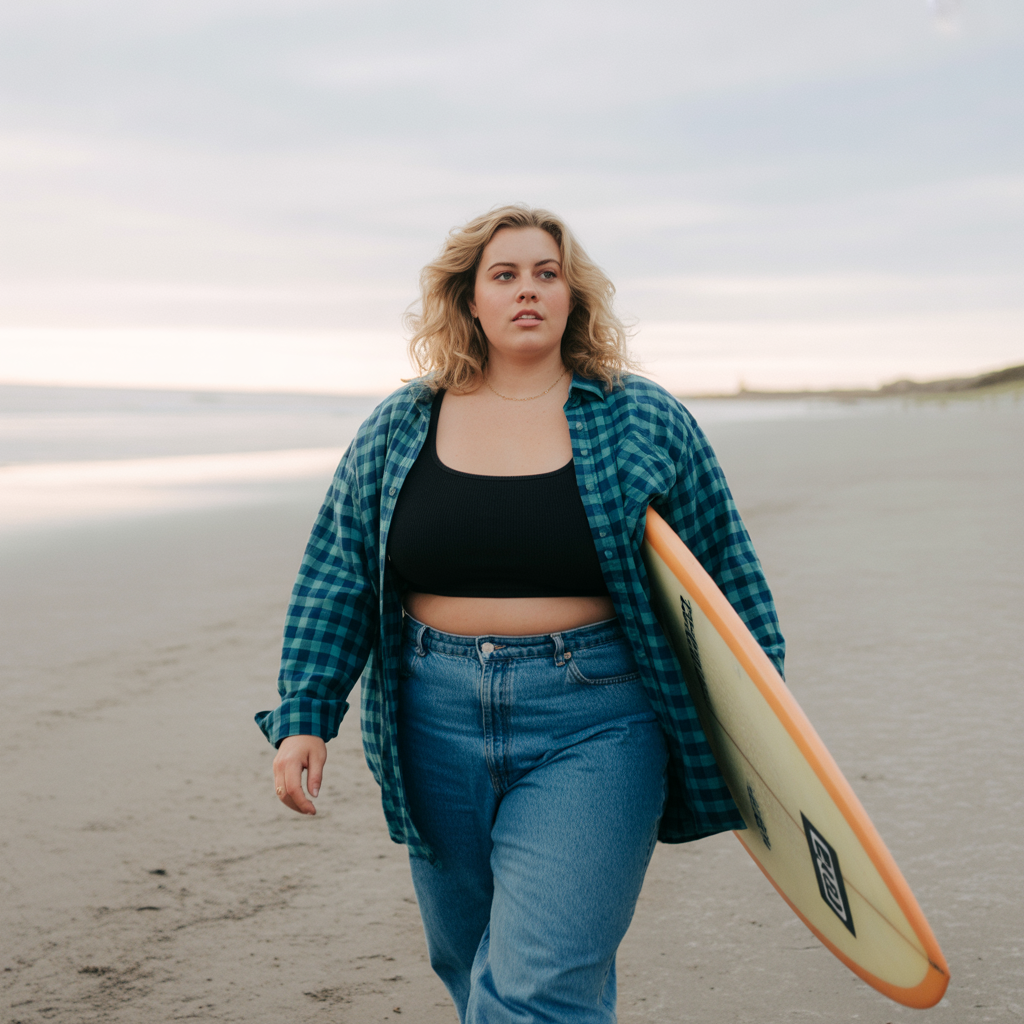 18 Best Plus Size Country Concert Outfit Ideas for Every Season 3 Plaid Button-Downs Tied at the Waist