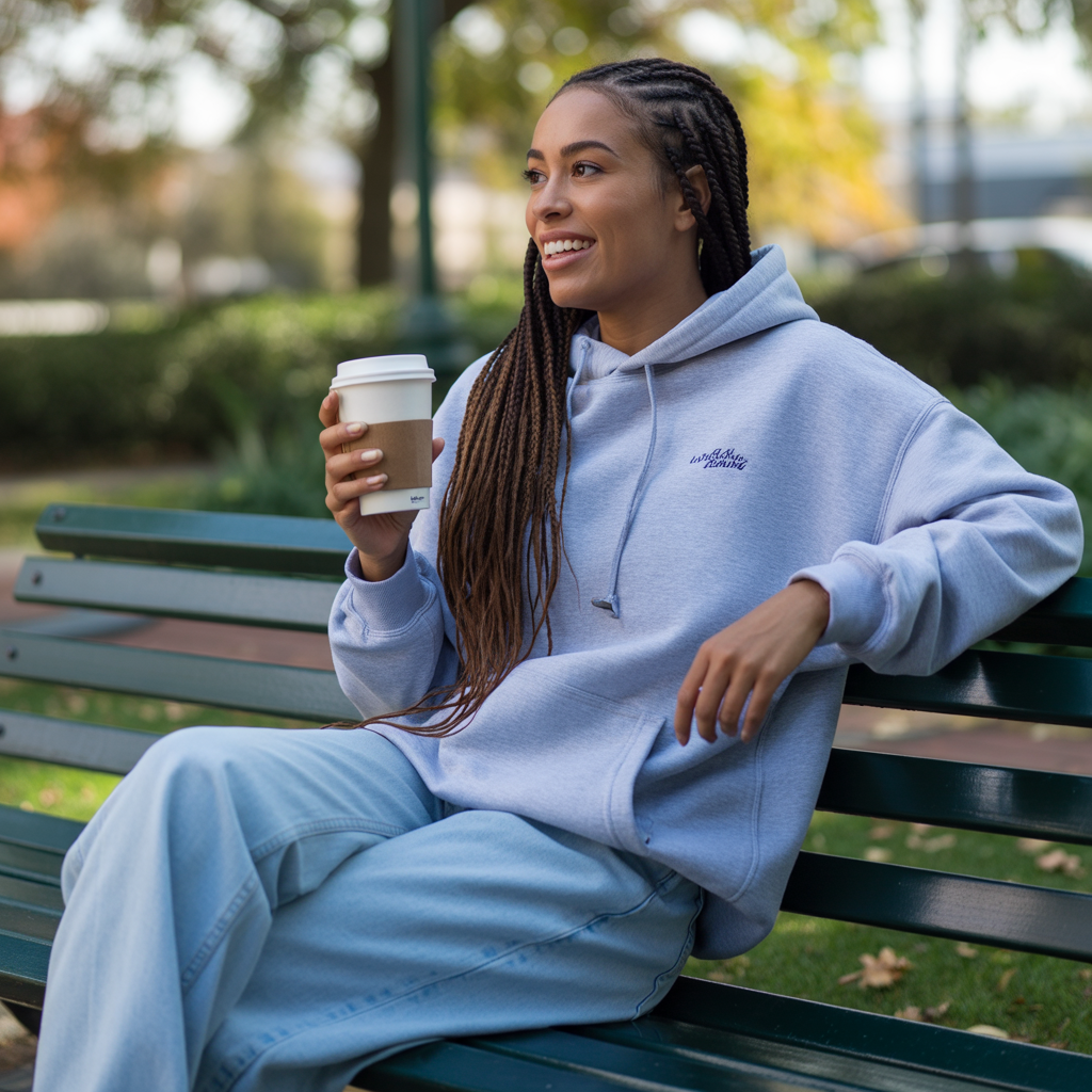 20 Best First Day of College Outfit Ideas to Look Stylish 7 Relaxed Hoodie and Jeans