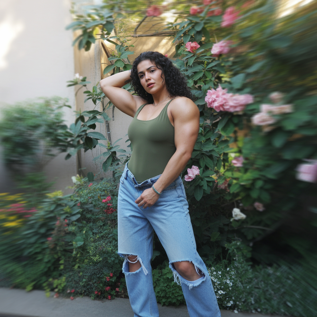 Ripped Jeans with Bodysuit