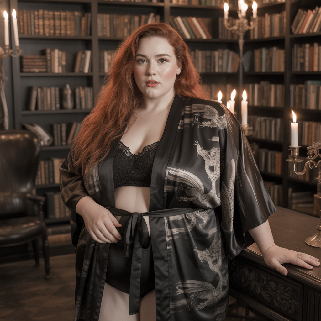18 Best Plus Size Lingerie Outfit Ideas to Flatter Every Curve 10 Satin Kimono Glam