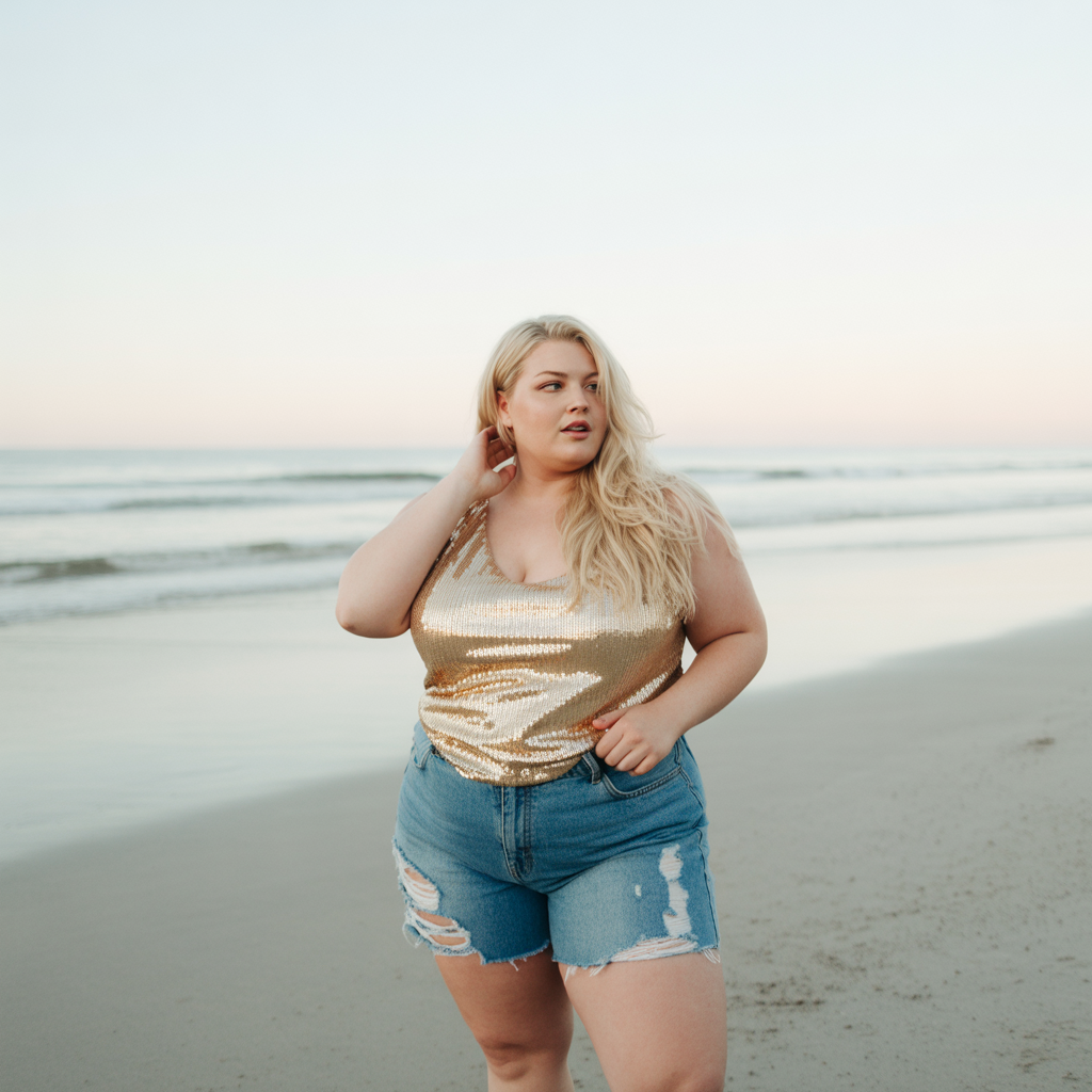 18 Best Plus Size Country Concert Outfit Ideas for Every Season 9 Sequined Tops with Denim