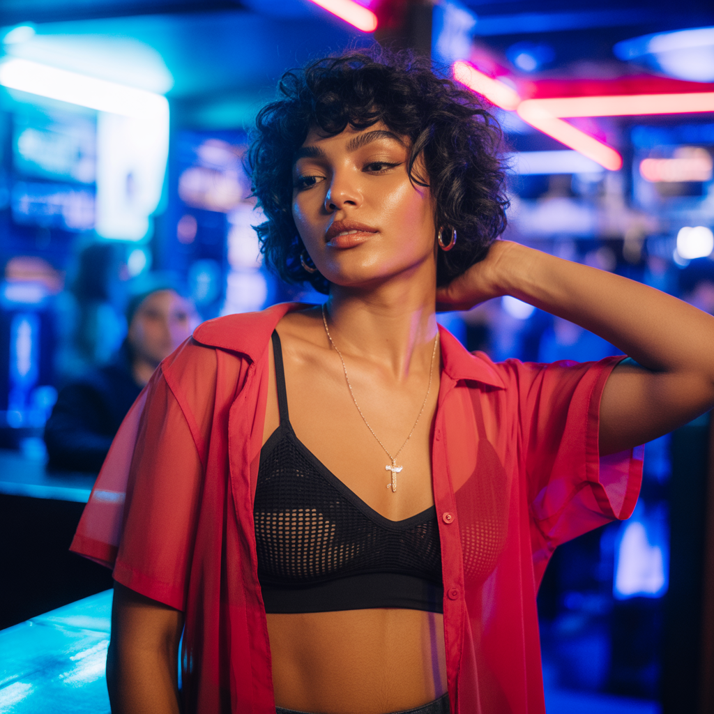 Sheer Top with Bralette