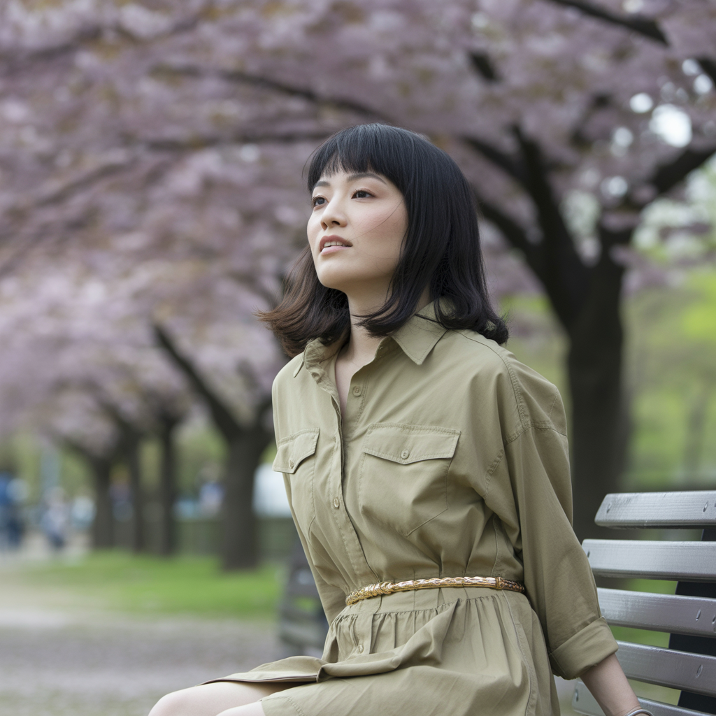 Shirt Dress with a Belt