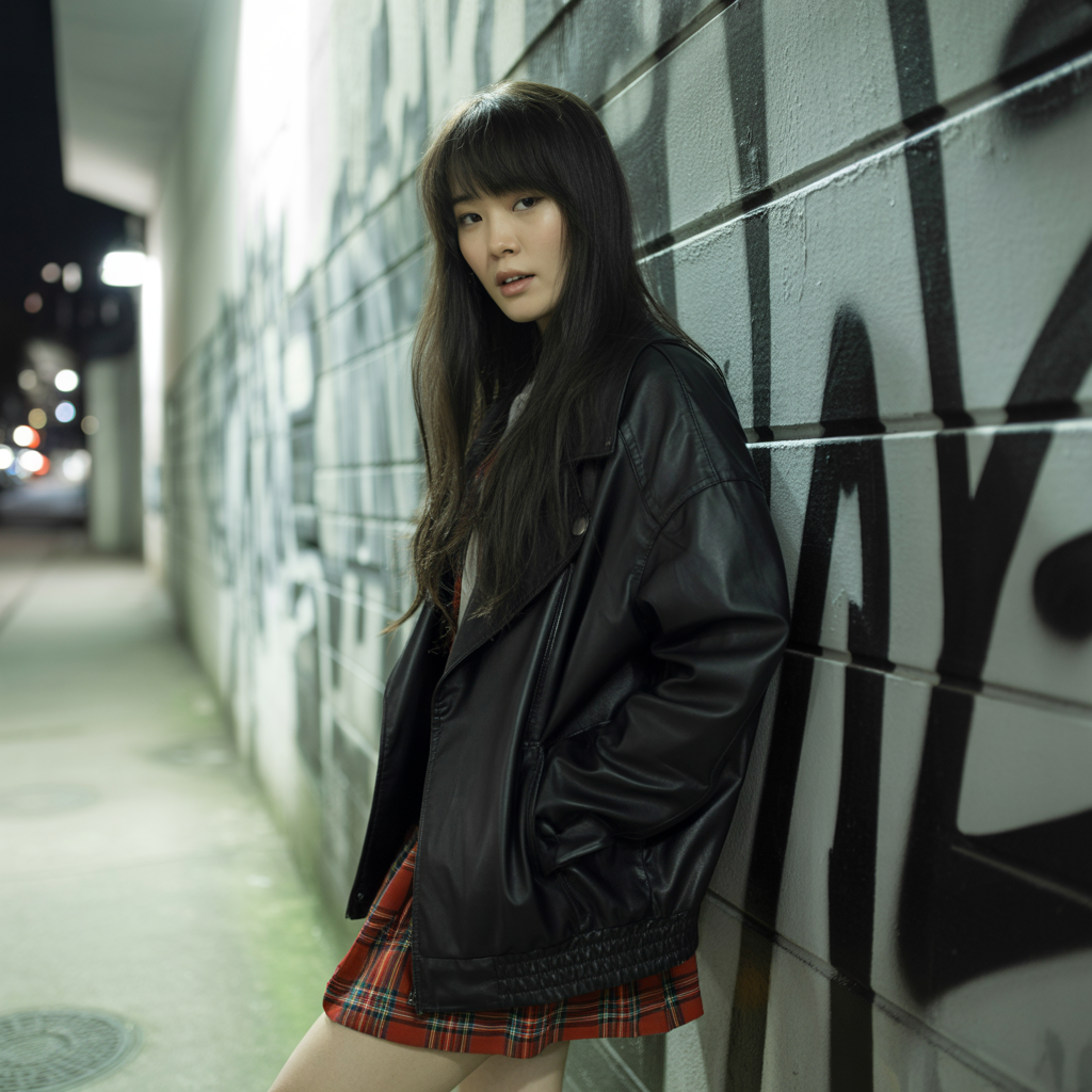 Skirt and Oversized Jacket