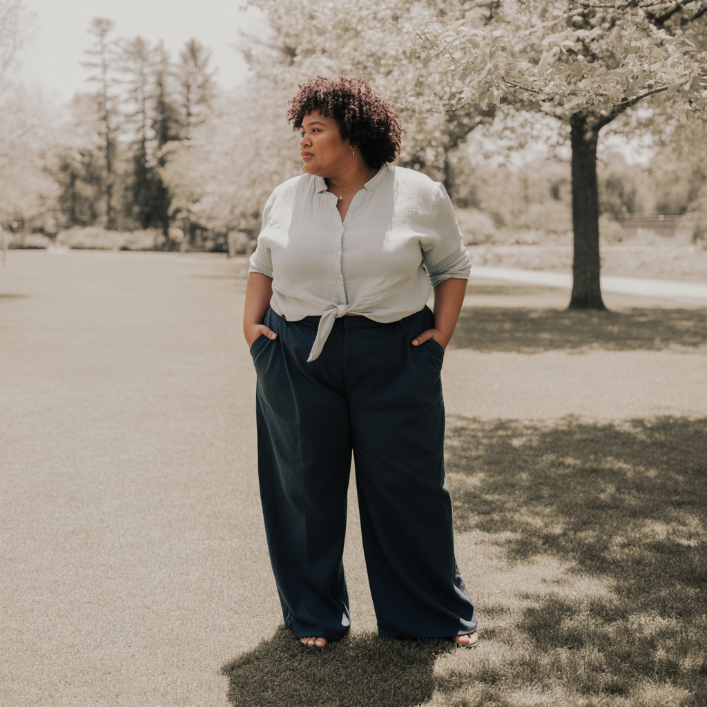 Straight-Cut or Wide-Leg Trousers