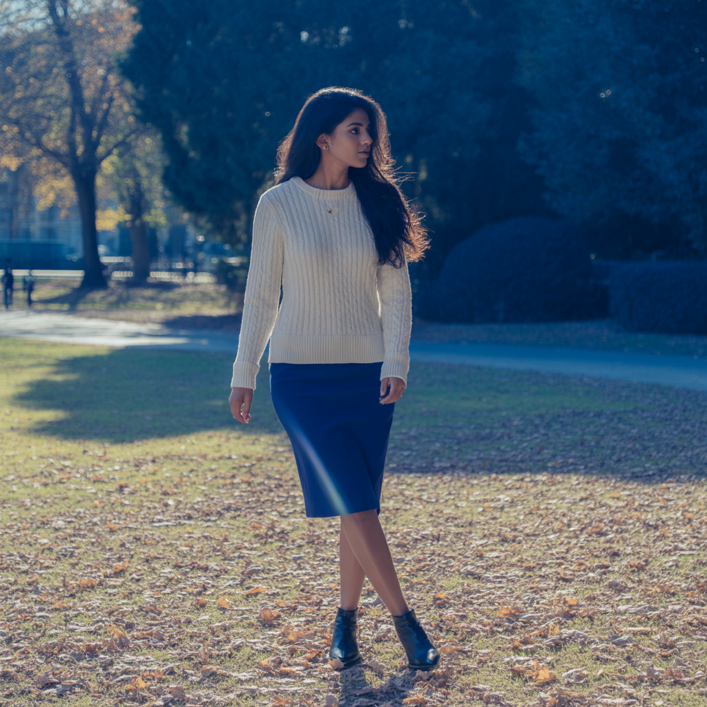 Sweater and Pencil Skirt Ensemble