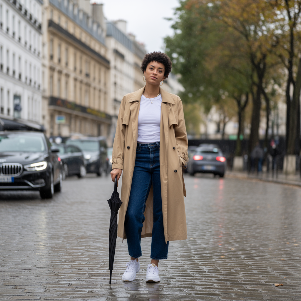 20 Best Casual Outfit Ideas for Effortless Everyday Style 18 Trench Coat with Casual Basics