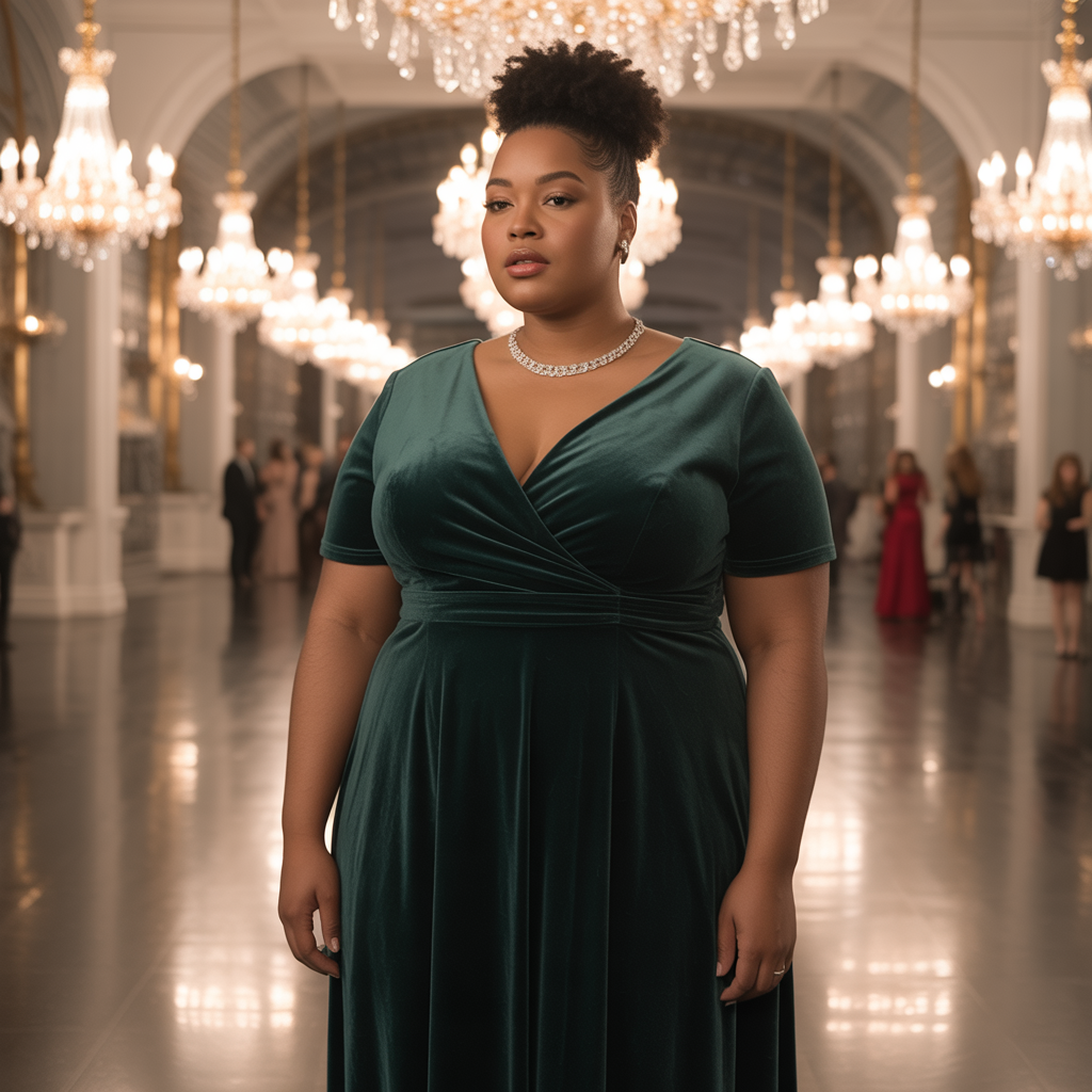 15 Best Plus Size Goth Outfit Ideas to Rock Your Dark Style 2 Velvet Maxi Dress Glam