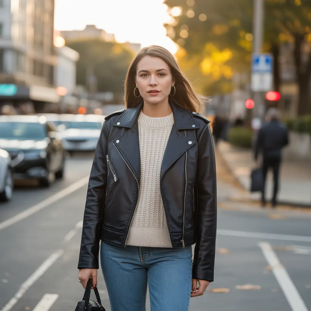 18 Ideas About Aesthetic Fall Outfits to Elevate Your Autumn Style 12 Leather Jackets with Soft Basics