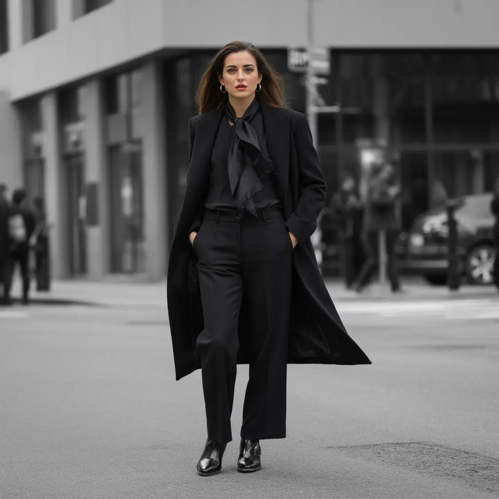 16 Ideas About Chic Winter Outfits to Stay Warm in Style 3 Sleek Monochrome Outfit