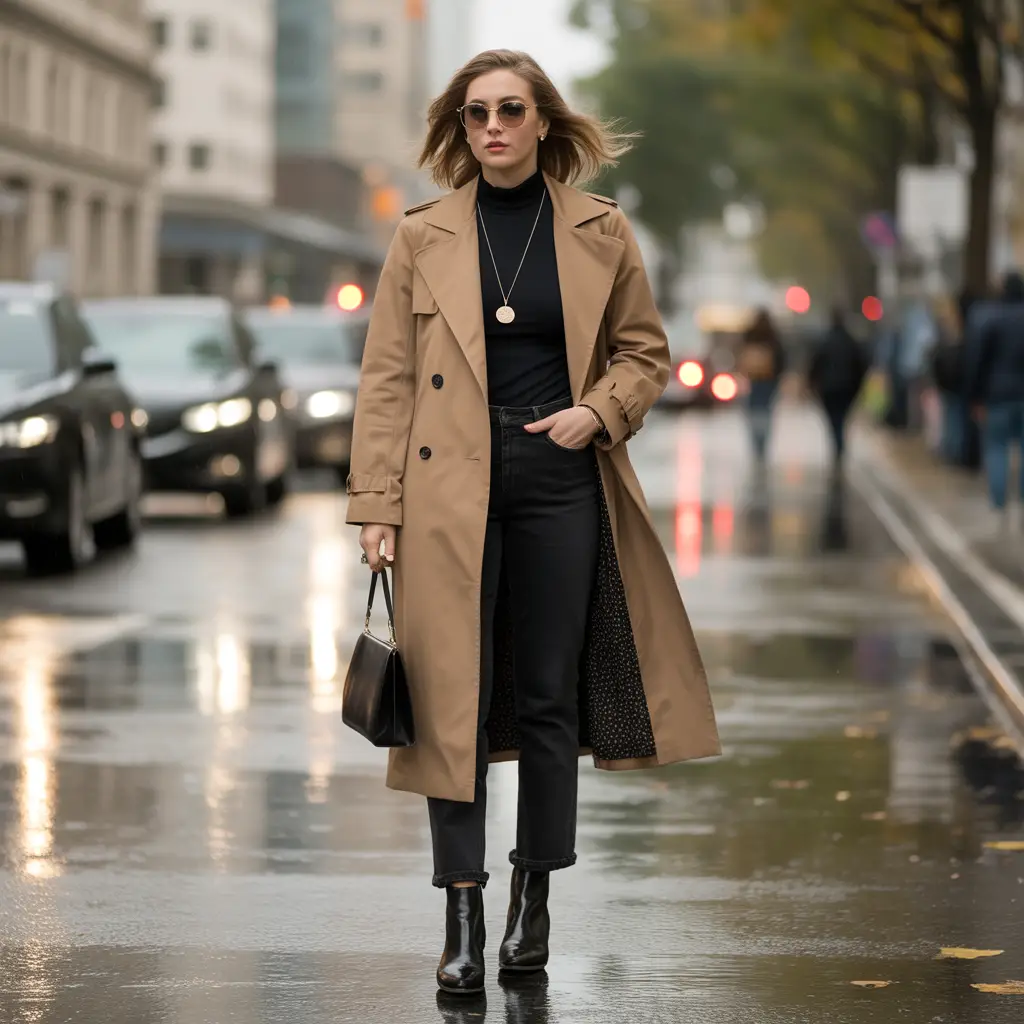 18 Ideas About Aesthetic Fall Outfits to Elevate Your Autumn Style 2 Classic Trench Coat with Minimalist Layers