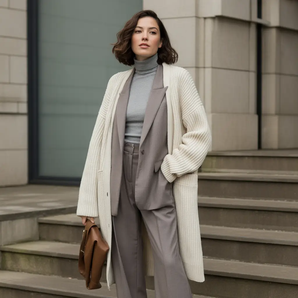 16 Ideas About Chic Winter Outfits to Stay Warm in Style 2 Layered Knitwear Look