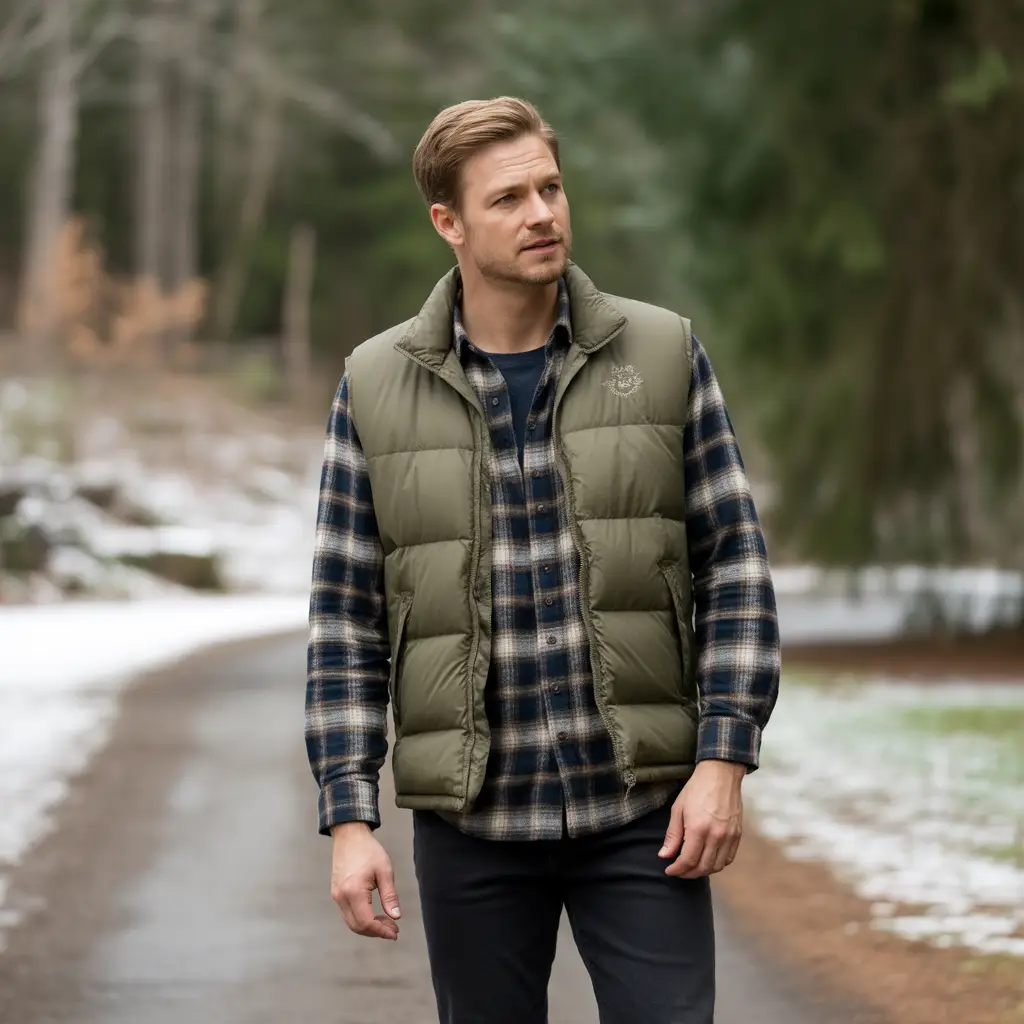 20 Ideas About Comfy Winter Outfits for Effortless Style and Warmth 13 Flannel Shirts with Padded Vests