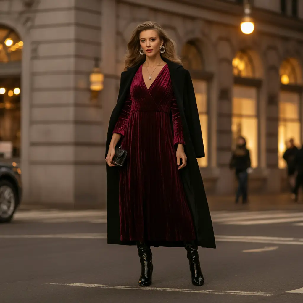 16 Ideas About Chic Winter Outfits to Stay Warm in Style 16 Evening Elegance